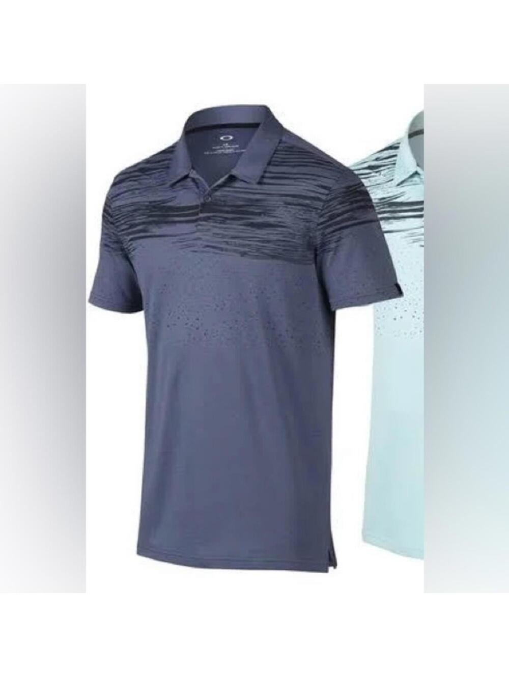 Oakley Navy Men's Offset Wave Polo XXL